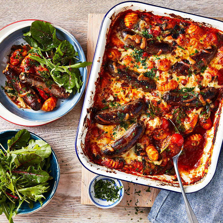 Beef Sausage Gnocchi Bake