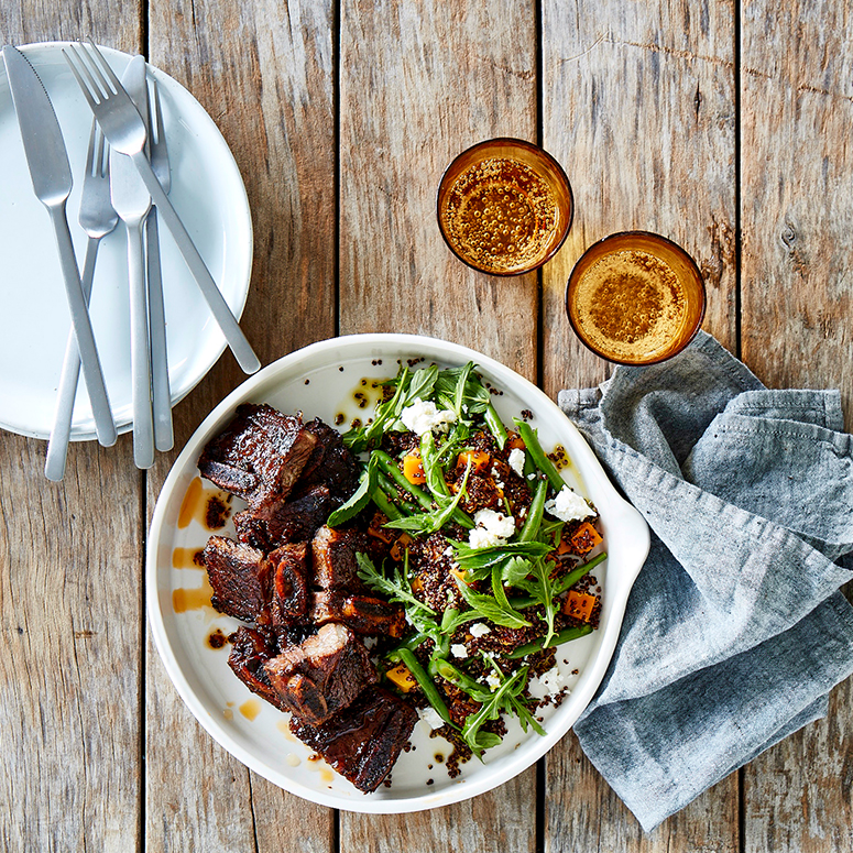 Orange, honey & Cajun spiced asado ribs