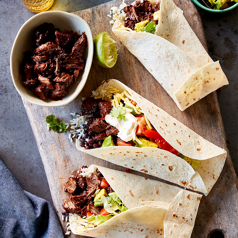 Chuck steak burrito