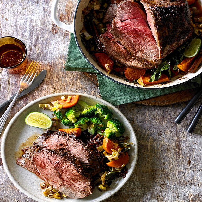 Malaysian beef bolar blade roast